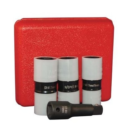 Atd Tools ATD 4-Piece 1/2-Inch Drive Protective Wheel Nut Flip Impact Socket Set 4354